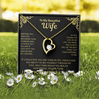To My Wife – Love of My Life Necklace - English.