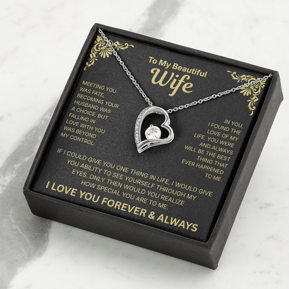 To My Wife – Love of My Life Necklace - English.