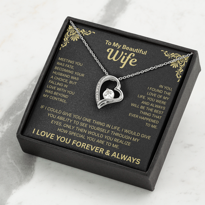 To My Wife – Love of My Life Necklace - English.