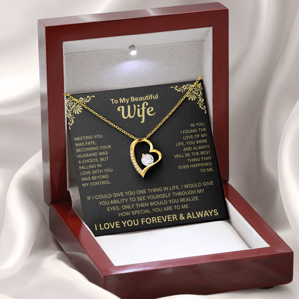 To My Wife – Love of My Life Necklace - English.