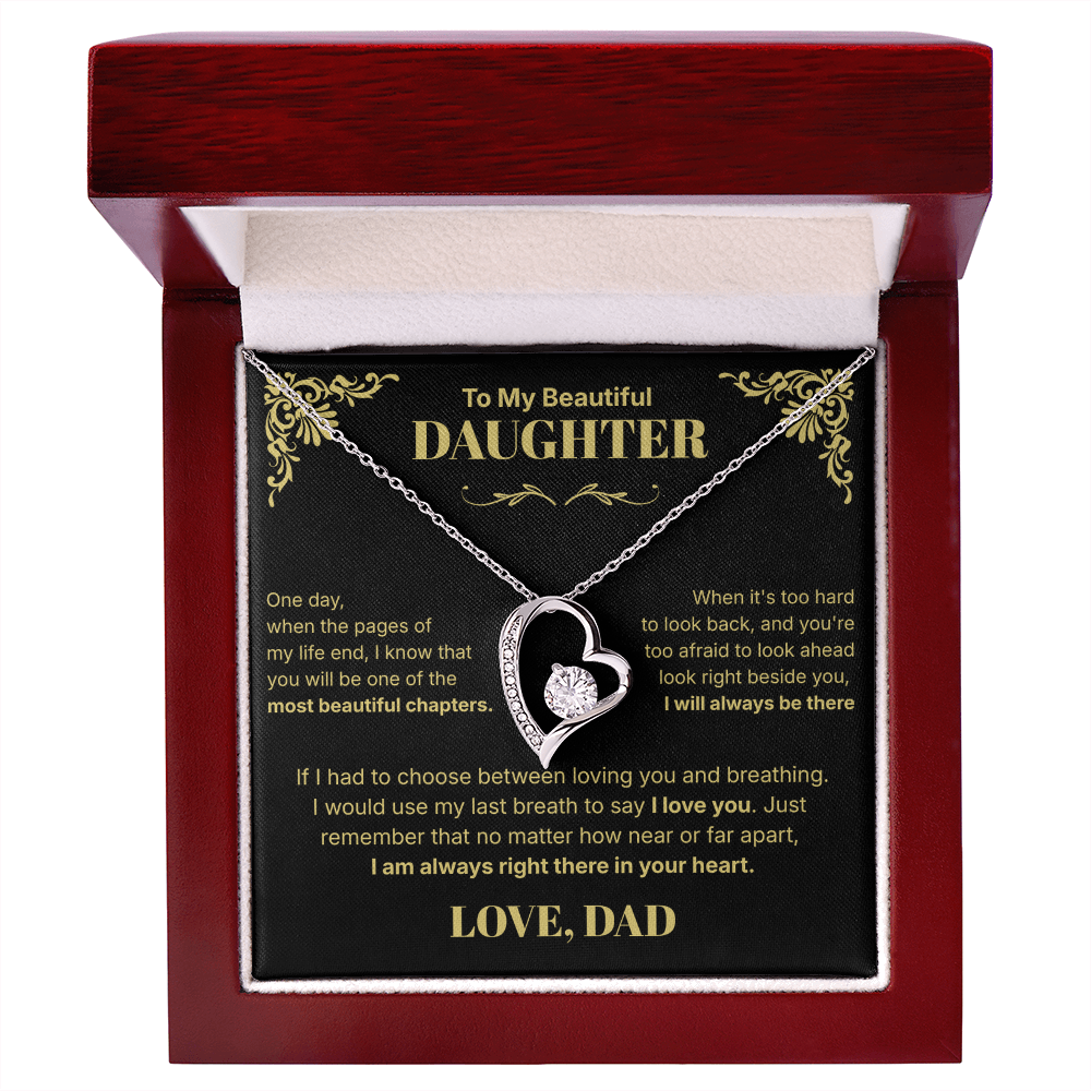 Always in Your Heart  - Necklace For Daughter From Dad.