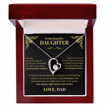 Always in Your Heart  - Necklace For Daughter From Dad.