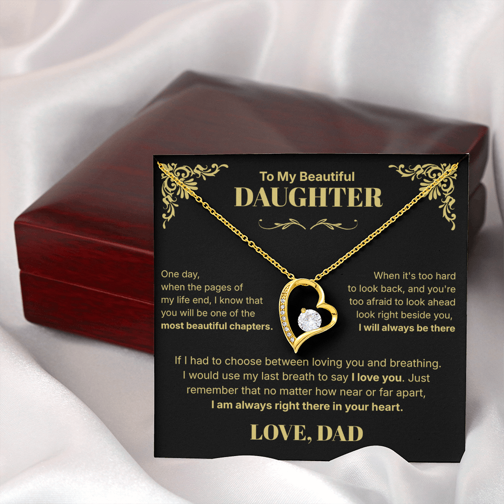 Always in Your Heart  - Necklace For Daughter From Dad.