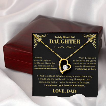 Always in Your Heart  - Necklace For Daughter From Dad.