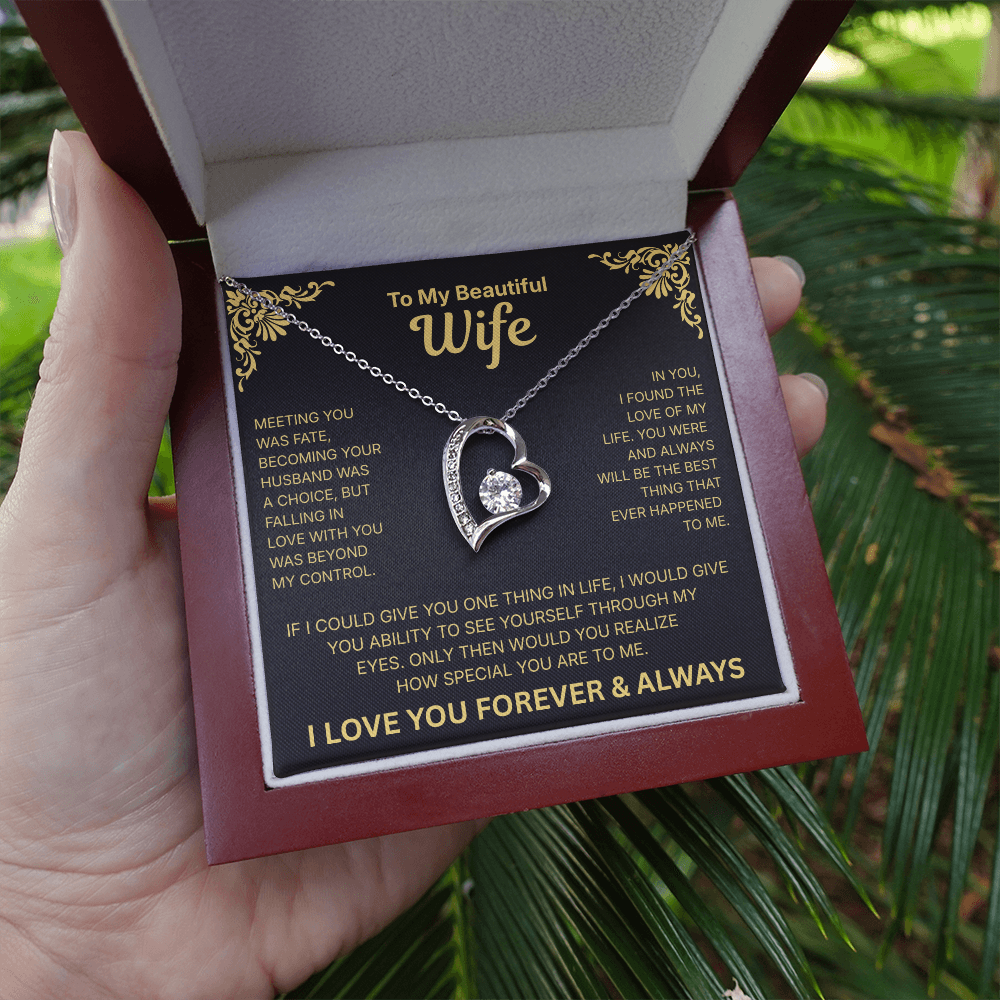 To My Wife – Love of My Life Necklace - English.